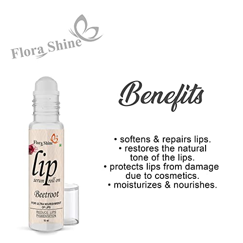 Image of Roll On Lip Serum Beetroot Brightening Pink Lip Serum Lightening & for Dry Lips BEETROOT (Pack of 2, 20 g)