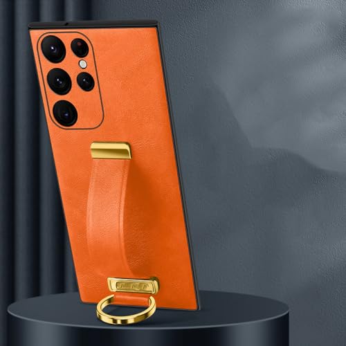 Coque pour Samsung Galaxy S23 Ultra avec Béquille Intégrée et Bracelet Anti-Chute