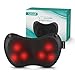 VOYOR-HEALTH Almofada de massagem Shiatsu, massajador de pescoço traseiro com calor, massajador de amassar de tecido rotativo 3D, 3 velocidades inclui cinto de extensão, casa, escritório, carro