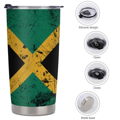 Juego de 4 posavasos estilo bandera Jamaica para auto miniatura 5