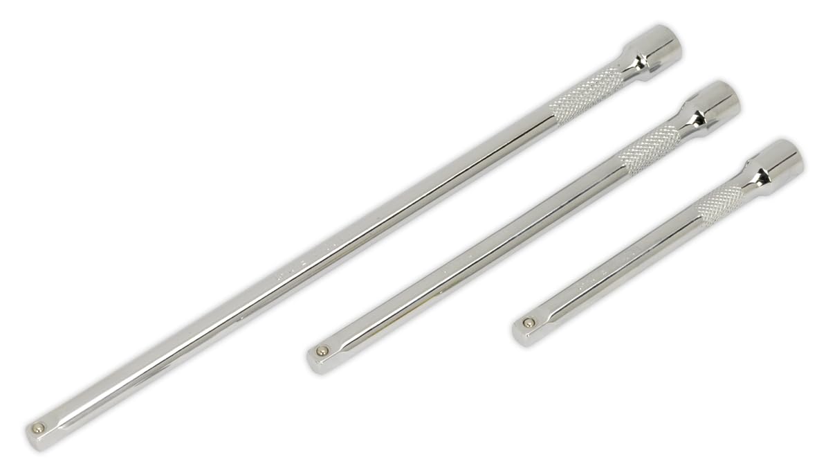 Sealey Extension Bar Set 3pc 1/4"" Square Drive For Daily Professional Use AK6330