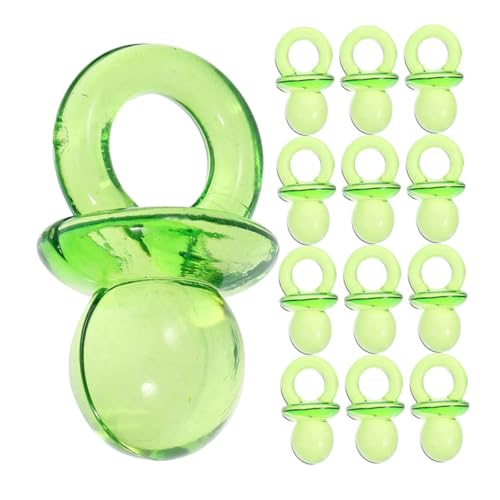 Toyvian Baby Shower Decorations 200pcs Mini Acrylic Pacifiers Boy/Girl Shower Favor Charms for Events