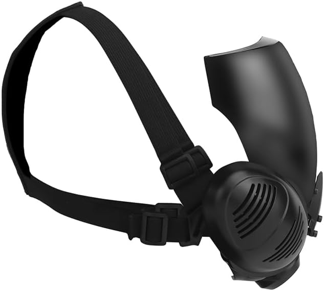 Outdoor Airsoft Paintball Shooting Face Protection Gear Tactical Half Face Halloween Cosplay Mask, Medium, Black