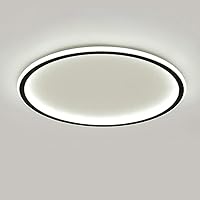 Vista 7 de Lámpara de techo LED regulable de montaje empotrado, lámpara de techo empotrada redonda moderna de 20 pulgadas con ajuste de aplicación