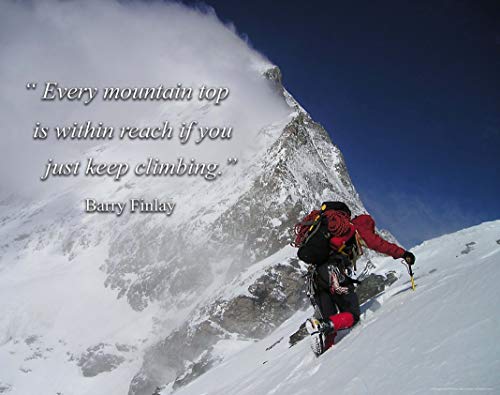 Apple Creek Mountain Climbing Motivational Poster Art Print 11x14 Rock Office Wall Decor Pictures