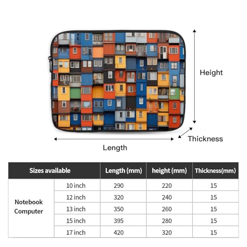 Container House Laptop Sleeve Case 13 Inch Suitable for Notebook Computer Tablet Traveling Carrying Simple Case4