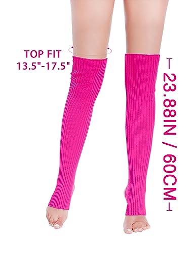 Image of v28 Women's Neon Knit Leg Warmer for 80s Party Dance Sports Yoga