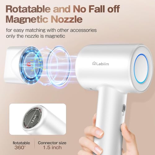 Image of Labiim Hair Dryer,High-Speed Ionic Blow Dryer 110,000 RPM Motor,Cyber White