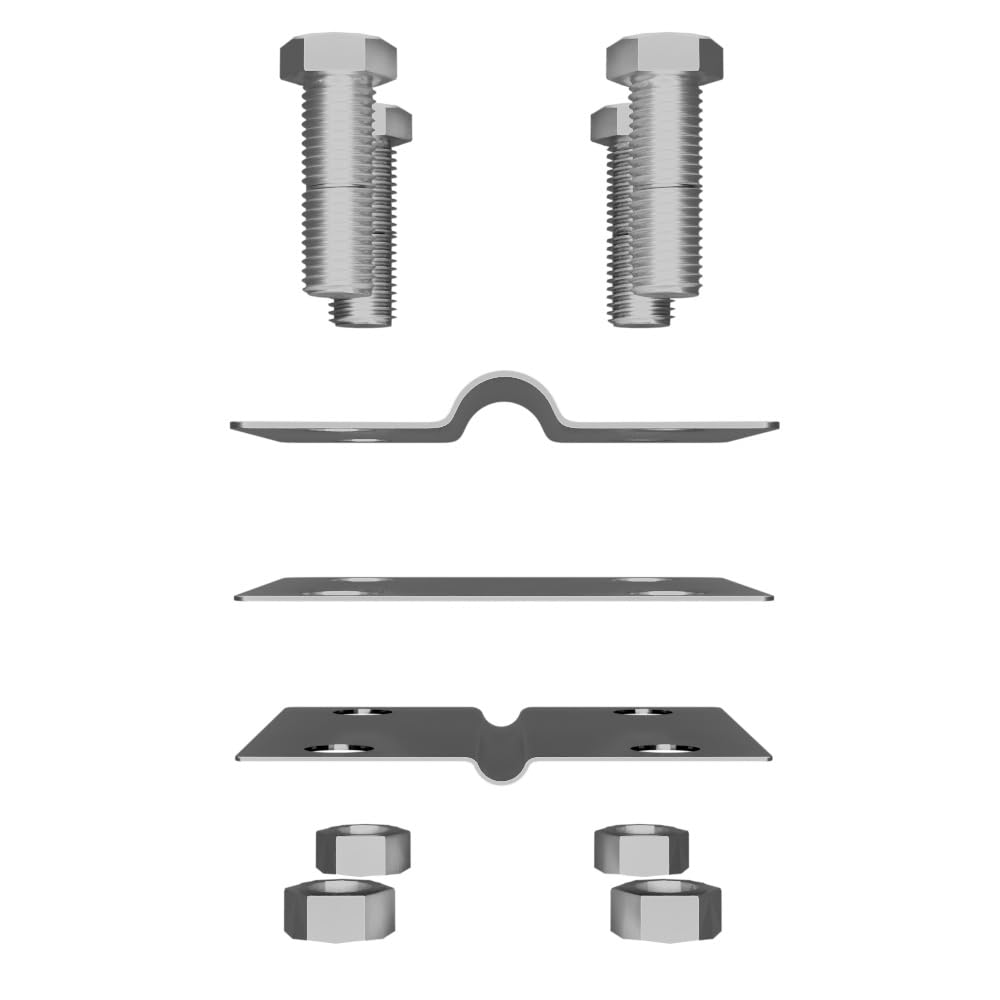 Abrazadera en cruz, conector en cruz para banda de tierra de hasta 40 mm, conductor redondo, diámetro de 10 mm, tornillos M8 hasta acero inoxidable de 20 mm de diámetro, varilla de tierra