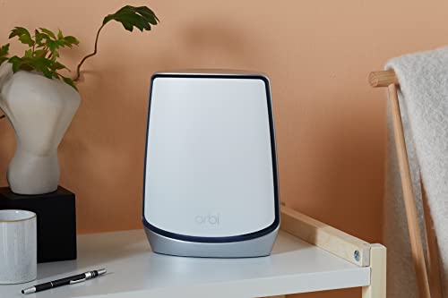 Image of Netgear Orbi Whole Home Tri-Band Mesh WiFi 6 System (RBK853) Router with 2 Satellite Extenders, Coverage up to 7,500 sq. ft. and 60+ Devices, 11AX Mesh AX6000 WiFi (Up to 6Gbps)