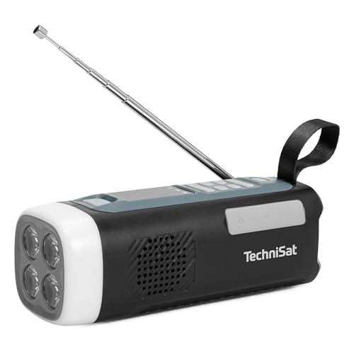 Radio à manivelle solaire TechniSat Viola avec batterie 4500 mAh et enceinte Bluetooth