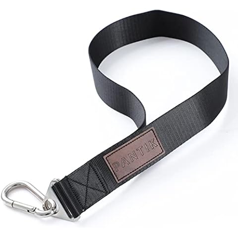 PANTIK Long Tricep Rope Cable Attachment Triceps Ropes 42CM Lengths Long Pull Down Single Rope Nylon Webbing Strap with Carabiner Gym Training Fitness Workout, Bicep, Triceps Extension Straps for Home Cover