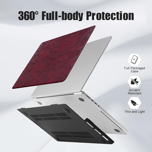 Funda MacBook Neo 2026 A3404 protector rígido borgoña de 33cm 3