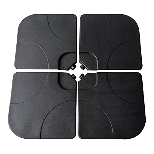 BENEFFITO OAHU - Lot de 4 Dalles Carrées - Bases de Lestage pour Parasol Pied en Croix - Remplissage Sable ou Eau