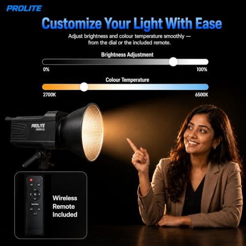 Image of Prolite Cinemax 250 Bi COB LED Studio Light, 2700-6500K Bowens Mount
