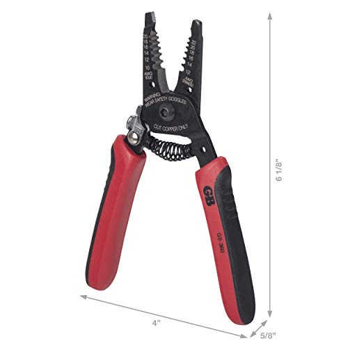 Gardner Bender Gs-360 Electrical Wire Stripper & Lock Tool, Comfort Grip, Solid & Stranded Wire, 10-20 Awg,Red #TOP2