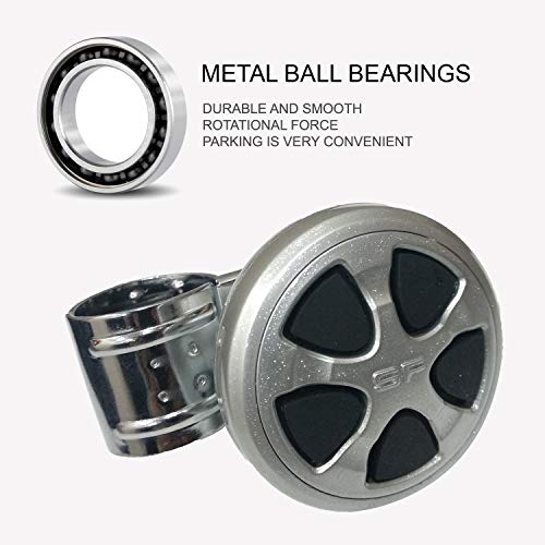 Image of Oshotto Power Handle (SK-012) Car Steering Wheel Knob Compatible with Ford Aspire (Grey)