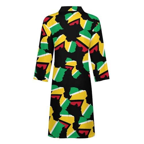 Bata de baño para hombre de Guyana ropa de dormir cómoda y camisón largo transpirable 6