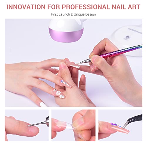 Melodysusie 2 In 1 Nail Art Lamp, Professional Uv Led Light For Gel Nails, Rechargeable Cordless Gel Nail Lamp With Touch Switch Adjustable Angle For Nail Extension, Flash Curing Light For Nail Art #TOP1