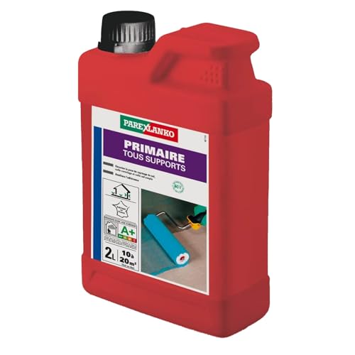 Parexlanko Primaire tous supports, Incolore, 2 l (Lot de 1), Rouge