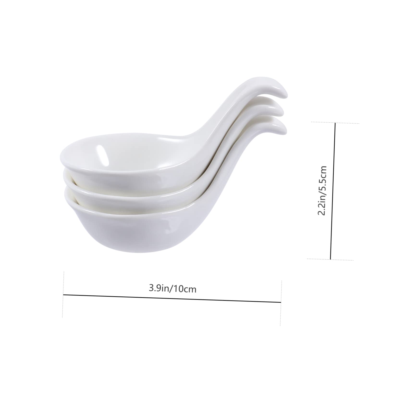 Amosfun Amuse-gueule 12 Stk Gericht Küchenarmatur Kitchen Accessories Nachtisch Schälchen Küchengadges Chinesische Suppenlöffel Saucenteller Aus Porzellan Gewürzplatte Kaviar Behälter Keramik Weiß