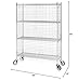 Krollen Industrial Commercial Grade NSF Listed Metal Wire Mesh Storage Chrome Mobile Security Cage Kit, 18