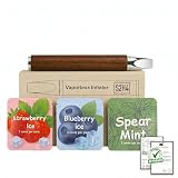 Natural Smokeless Vaporless Inhaler Travel Friendly & Portable Pen | Natural Flavored Air Puffer to Quit Bad Habits & Breathe Free (Inhaler + 3 Flavor Packs)