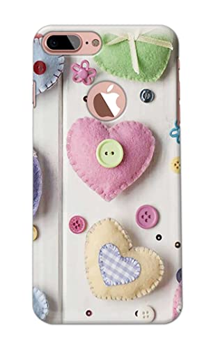 Image of PRINTFIDAA Heart Shape Hard Back Cover for iPhone 7 Plus Logo (5.5 inch) / iPhone 8 Plus Logo (5.5 inch), A1784 Back Cover -(P6) KAT1010