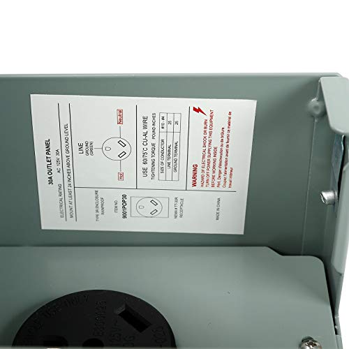 Easyberg 30 Amp Rugged Rainproof Rv Hookup Power Outlet Circuit Breaker Receptacle Box #TOP5