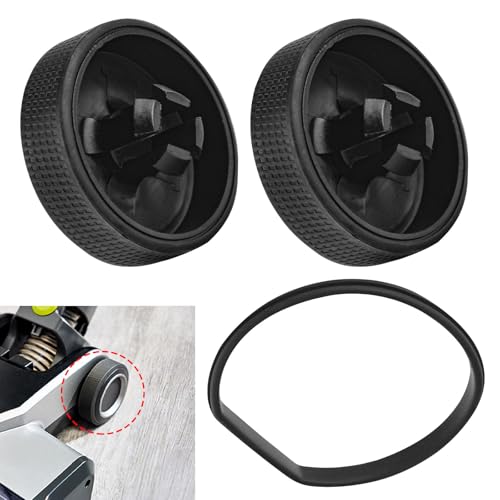 2 Sets of Upgraded Replacement Wheel and Gasket for Ryobi 18v Cordless Stick Vac PCL720B, PCL720K, PBLSV716B, PBLSV716K, PBLSV717B, PBLSV717K Cordless Vacuum Cleaner - Silicone Replacement Wheels by Karbay - Used condition - US$8.99