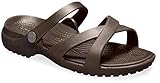 Crocs Meleen Crossband Sandal W, Sandalias de Punta Descubierta para Mujer, Marrón (Espresso 206), 38/39 EU