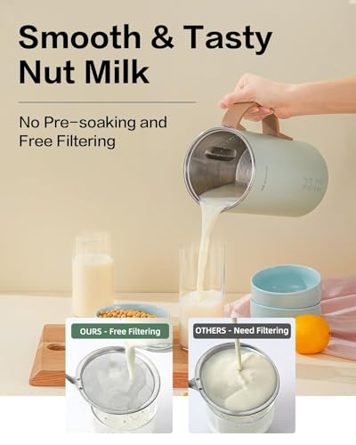 image for MOKKOM Automatic Nut Milk Maker, 20 oz Soy Milk Maker, Homemade Almond