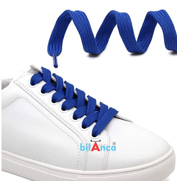 Image of 2 PAIRS Flat Shoe laces 48 Inches Wide Shoelaces for Athletic Running Sneakers Sports Shoes Boot Laces Strings (2 Pairs)