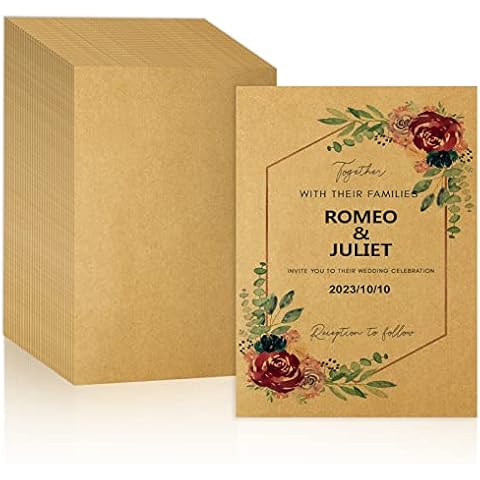 FSWCCK 120 Sheets Brown Kraft Cardstocks, 8.5 x 11 Inch Letter Size Thick Paper Cover Card Stock for Craft Projects, DIY Cards Making Tan Cardstock Paper Cover