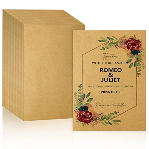 Fswcck 120 Sheets Brown Kraft Cardstocks, 8.5 X 11 Inch Letter Size Thick Paper Cover Card Stock For Craft Projects, Diy Cards Making #TOP20