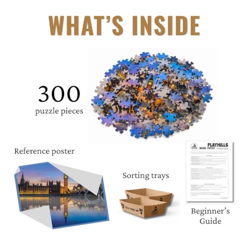 Image of 300 Piece Wooden Puzzle Big Ben,London | 300 Piece Puzzle for Kids & Adults | Improves Your Child Brain Power, Focus & Memory, Gift for Age 8+ Year