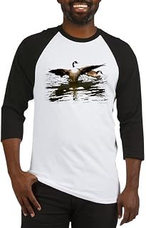 CafePress Canada Geese Baseball Jersey Cotton Baseball Jersey, 3/4 Raglan Sleeve Shirt Black/White