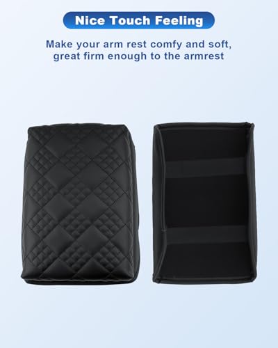 Image of CDEFG for 2026 Kia K4 Center Console Cover, for 2025 2026 Kia K4 Accessories Armrest Cover K4 Middle Console Pad Arm Rest Cushion Leather Cover Thick Pad