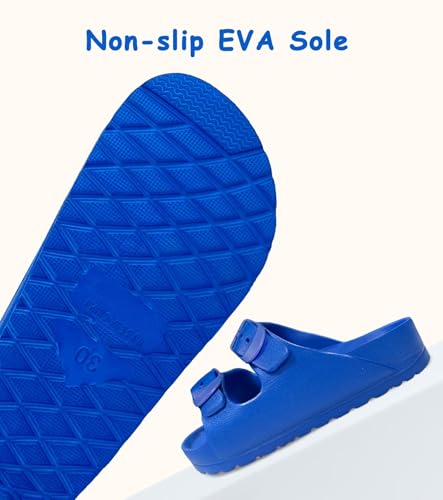 Image of Kids Slide Sandals Boys Girls Buckle Adjustable EVA Slipper Sandals