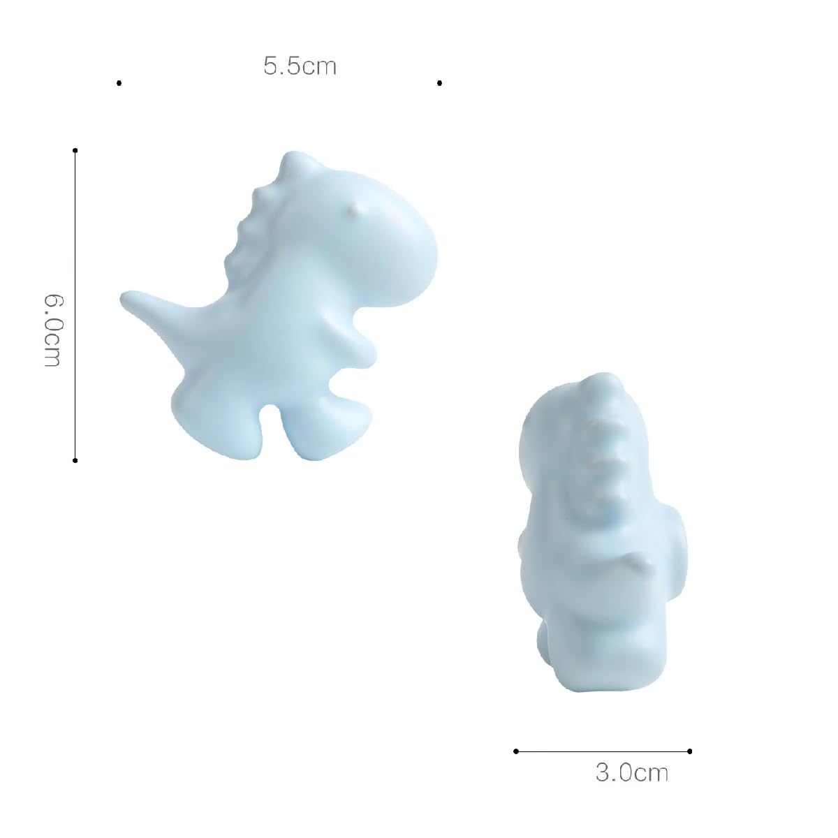 LEXDECO White 2pcs Dinosaur Cartoon Children Room Ceramic Cabinet Knobs Moon Star Wardrobe Handle Garden Door Handle Cabinet Handles for Kids