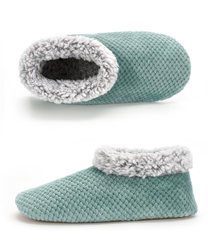Image of Cozylook Fuzzy Slippers for Women Indoor Soft Sole Slipper Socks | Warm plush feel, non slip grippers, easy step-in, flexible bottom, bedroom and home wear