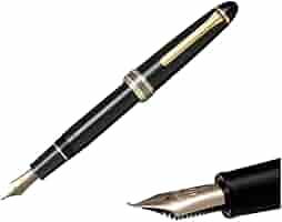 長刀 透明×ゴールド ふでDEまんねん NAG 万年筆 デモンストレーター