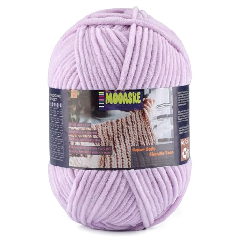Chunky Velvet Yarn for Crocheting & Knitting, 7.05oz 262.4yd Super
