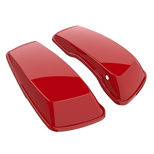 Advanblack Tapa de Alforjas Compatible para Harley Touring FLH 2014+ Plástico Duro Rojo Redline miniatura 2
