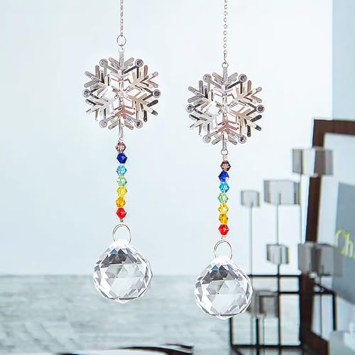 Kristall Sonnenfänger, 20 Stück 20mm Kristallprismen Kugel Suncatcher Kristall, Kristallkugel Prisma Anhänger Glas Kronleuchter Hängende Gartenfensterdekoration