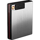 ▲ [Große Kapazität] Zigarettenkoffer kann 20 Zigaretten aufnehmen. Anzug für Zigaretten etwa 85 mm Länge. Perfektes Geschenk für Geschäftsmann, Gentleman, Dame, Liebhaber, Mode-Leute oder Raucher.