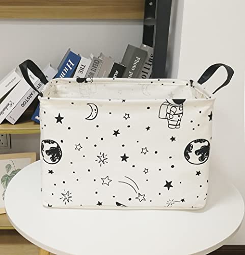 Image of Rectangle Gift Shelf Nursery Storage Basket Laundry Hamper Storage Box and Bins for Home Clothes with Handles