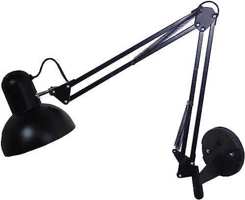 ZHFZKKL Applique murale à bras long réglable Lampe noire industrielle à bras oscillant Applique murale en aluminium à double bras pliant pour travail d'architecte Éclairage mural pour chambre à couche – vue 2