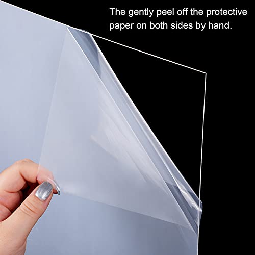 Image of Outus 4 Pcs 12 x 12 Inch Clear Acrylic Sheet 1 /16 Inch Thick Transparent Acrylic Sheet Clear Plastic Panel Cast Glass Sheets for DIY Handcraft Decor Picture Frame Paintings Display Art Craft