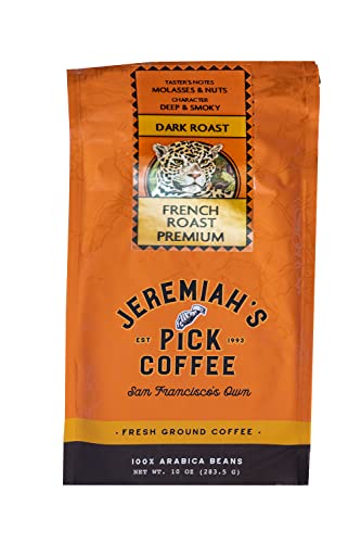 JEREMIAHS PICK COFFEE COFFEE GRND FRNCH ROAST, 10 Ounce (Pack of 3)